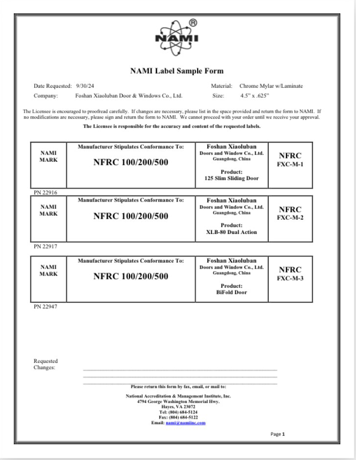 Permanent Product Label document